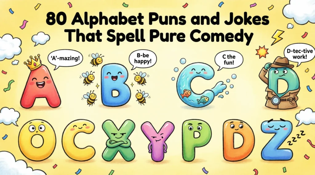 alphabet puns and jokes