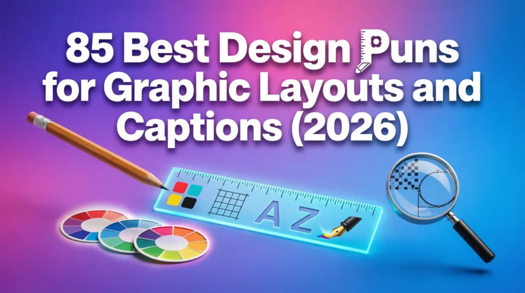 85 Best Design Puns for Graphic Layouts and Captions (2026)